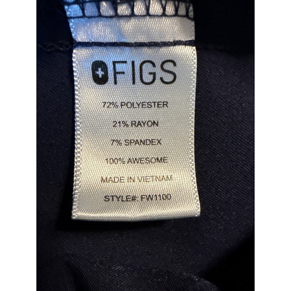 Figs Scrub Top Casma 3 Picket Navy Blue Women’s S Style # FW1100 - Picture 7 of 7